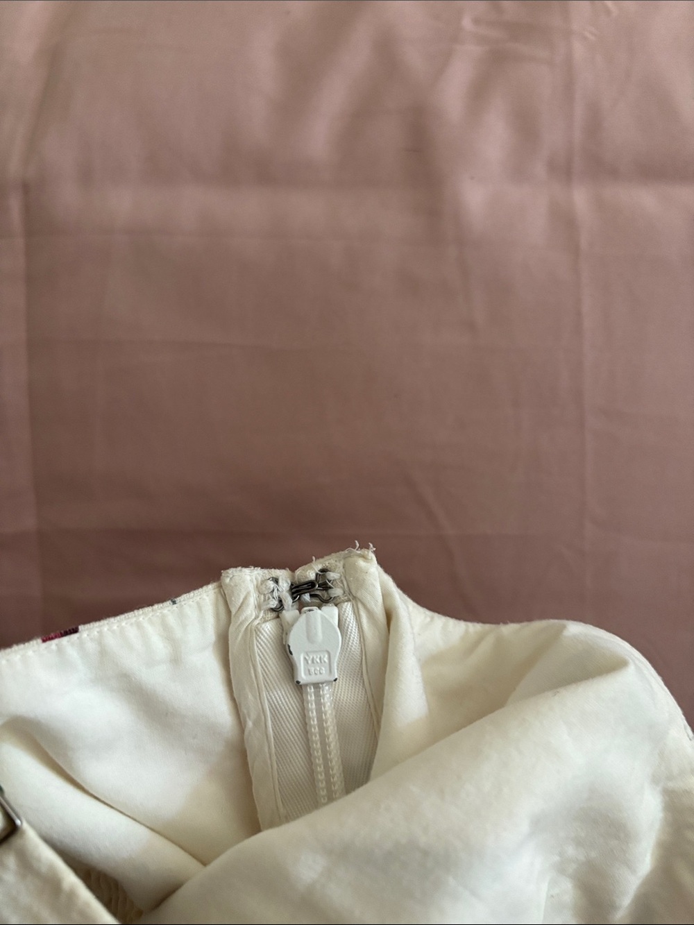 Abercrombie & Fitch Cream V Neck Linen Dress - Picture 4 of 4